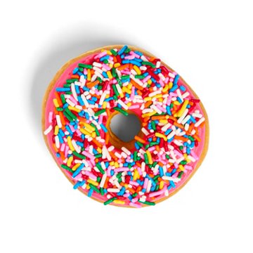 H-E-B Bakery Pink Iced Rainbow Sprinkle Yeast Donut