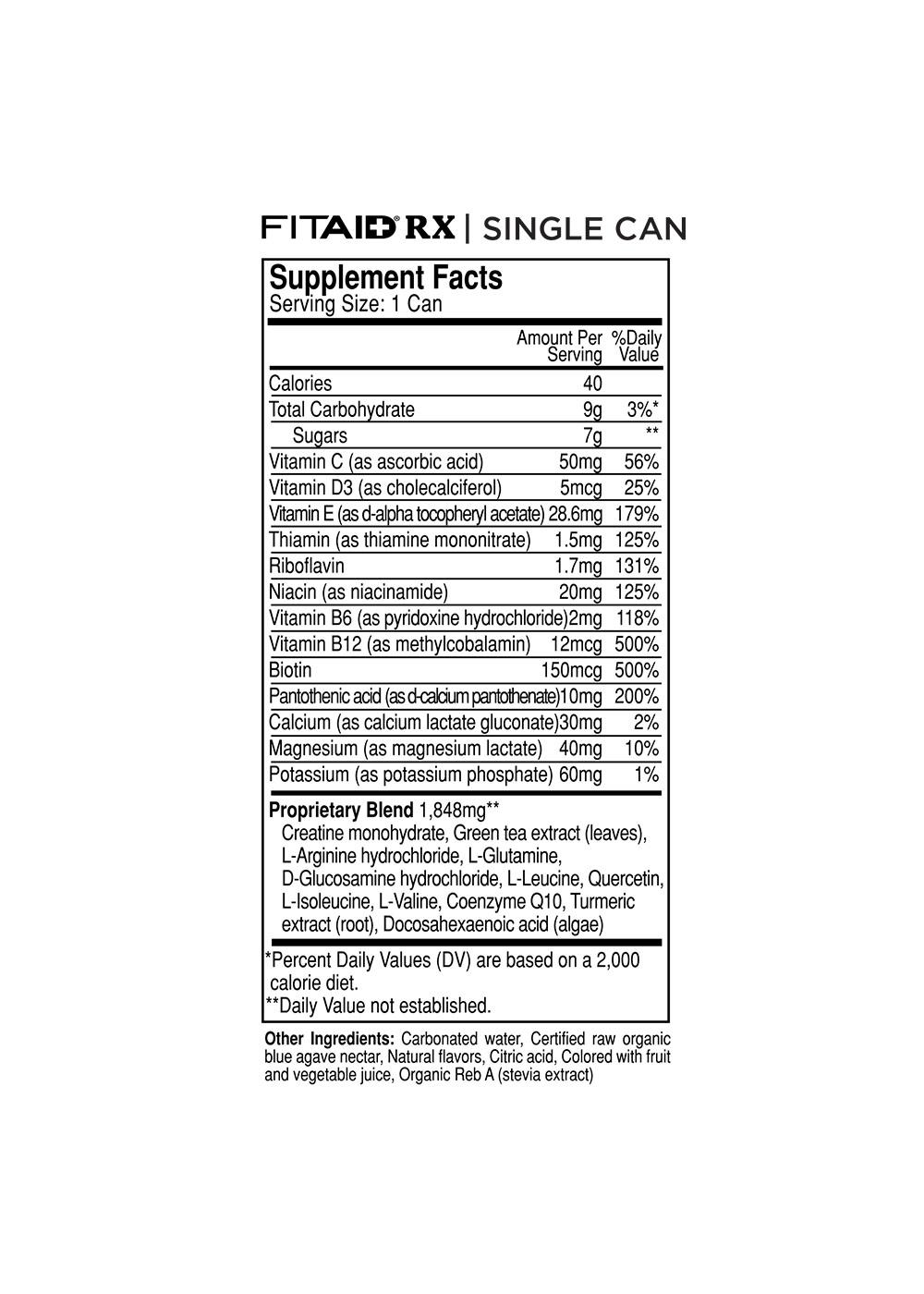 LIFEAID FITAID RX Creatine+ Drink - Sour Grape; image 2 of 2