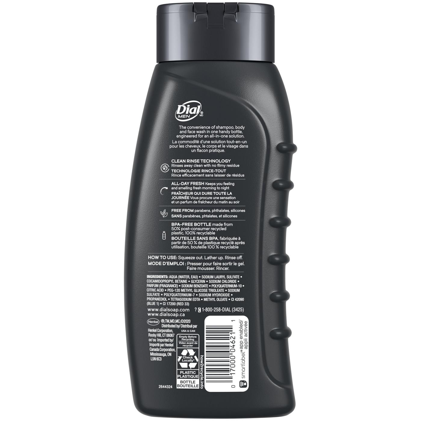 Dial Men 3in1 Body, Hair and Face Wash - Ultimate Clean; image 2 of 7