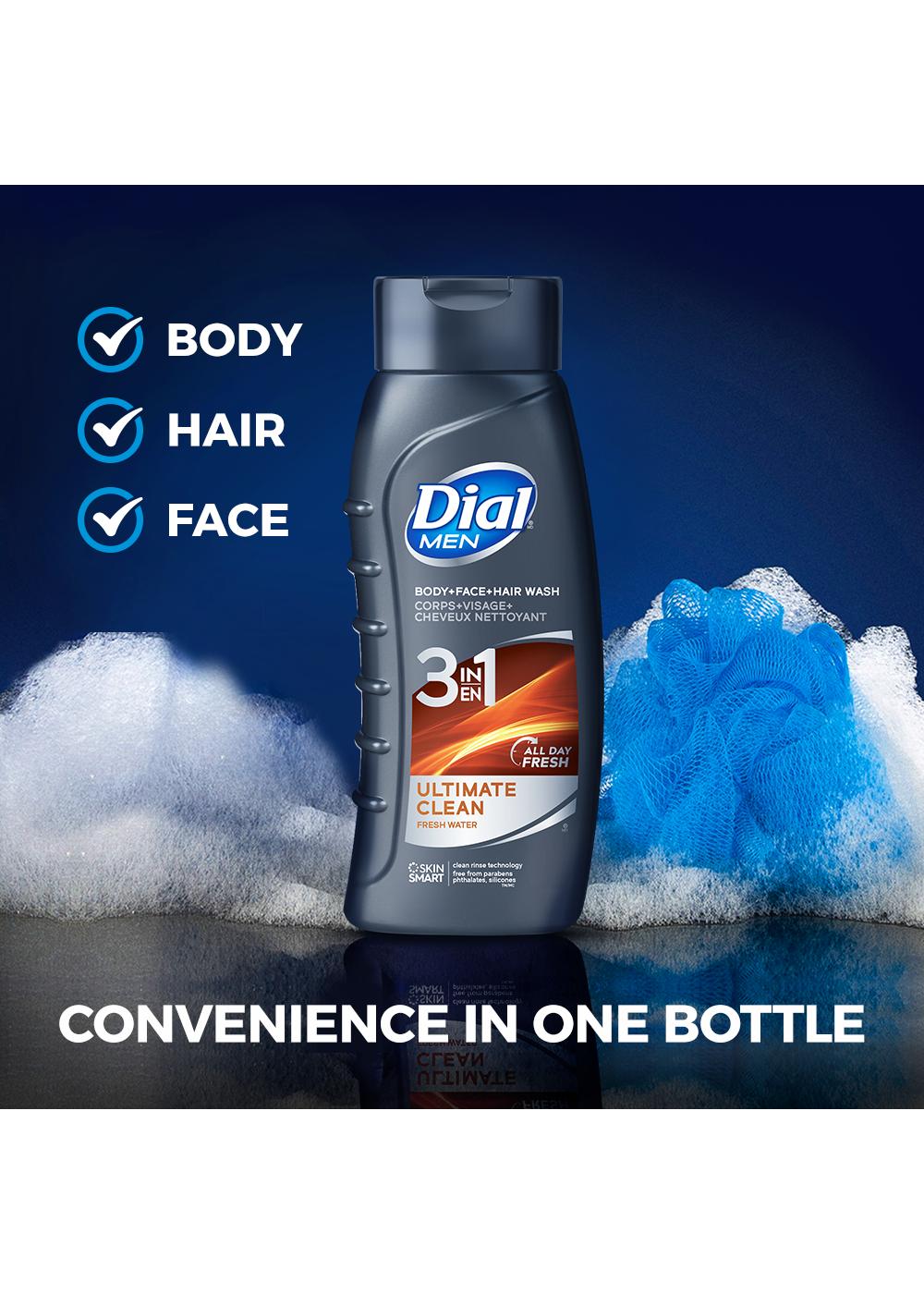 Dial Men 3in1 Body, Hair and Face Wash Ultimate Clean Shop Body
