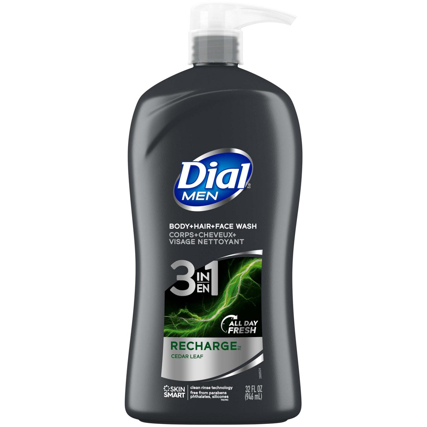 Dial Men 3in1 Body, Hair and Face Wash - Recharge; image 1 of 6