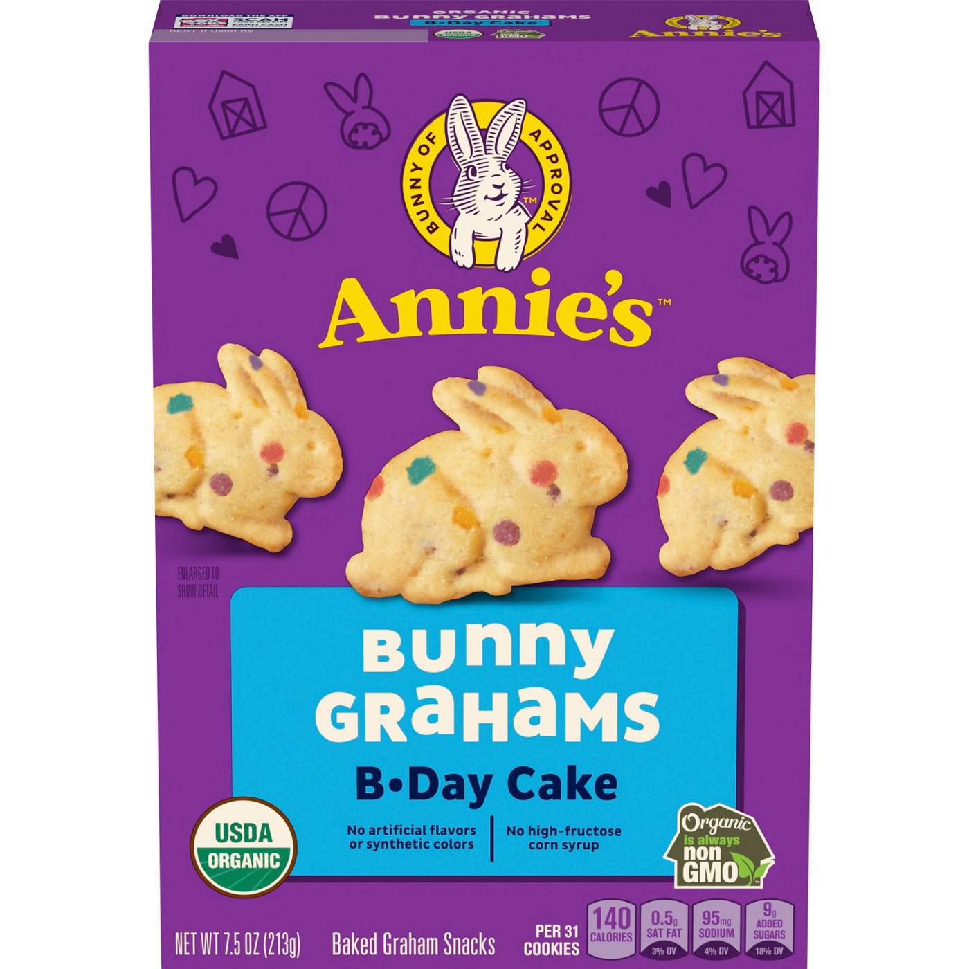 Annie's Organic Birthday Cake Bunny Grahams ; image 1 of 5