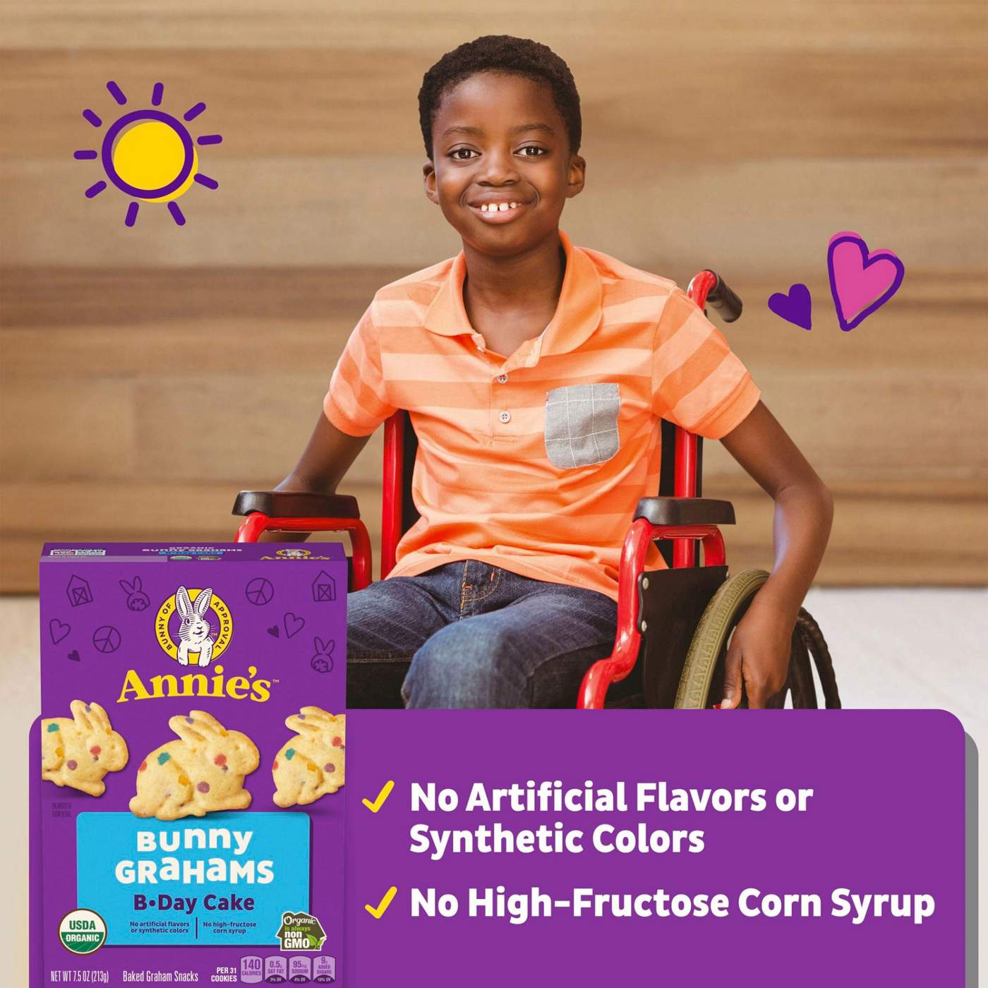 Annie's Organic Birthday Cake Bunny Grahams ; image 3 of 5