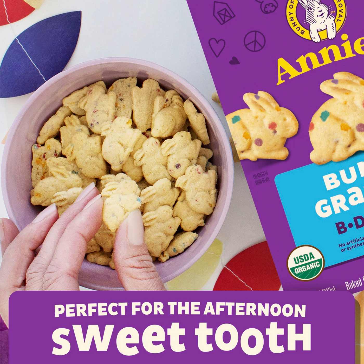 Annie's Organic Birthday Cake Bunny Grahams ; image 5 of 5