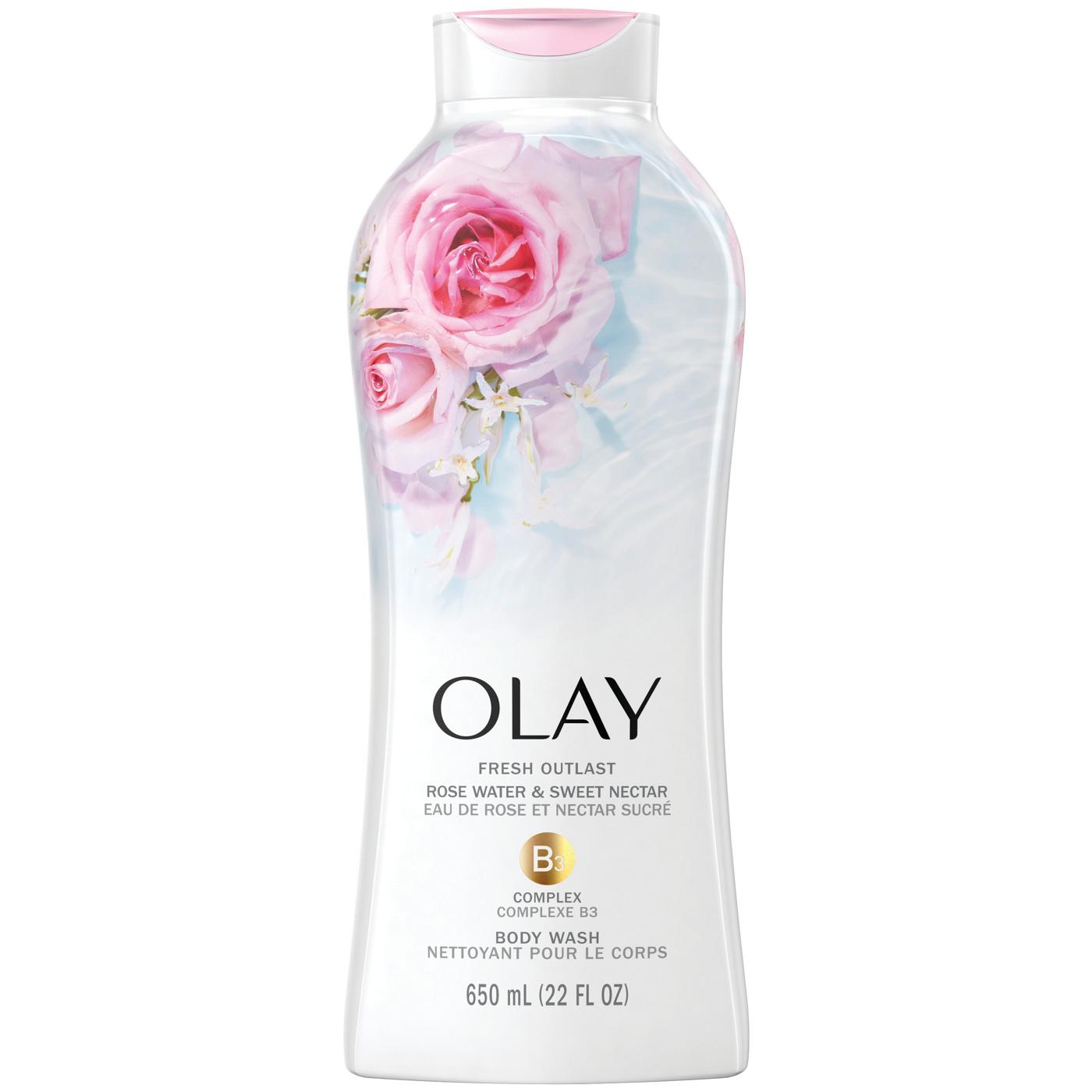 Olay Fresh Outlast Body Wash - Rose Water & Sweet Nectar; image 1 of 3