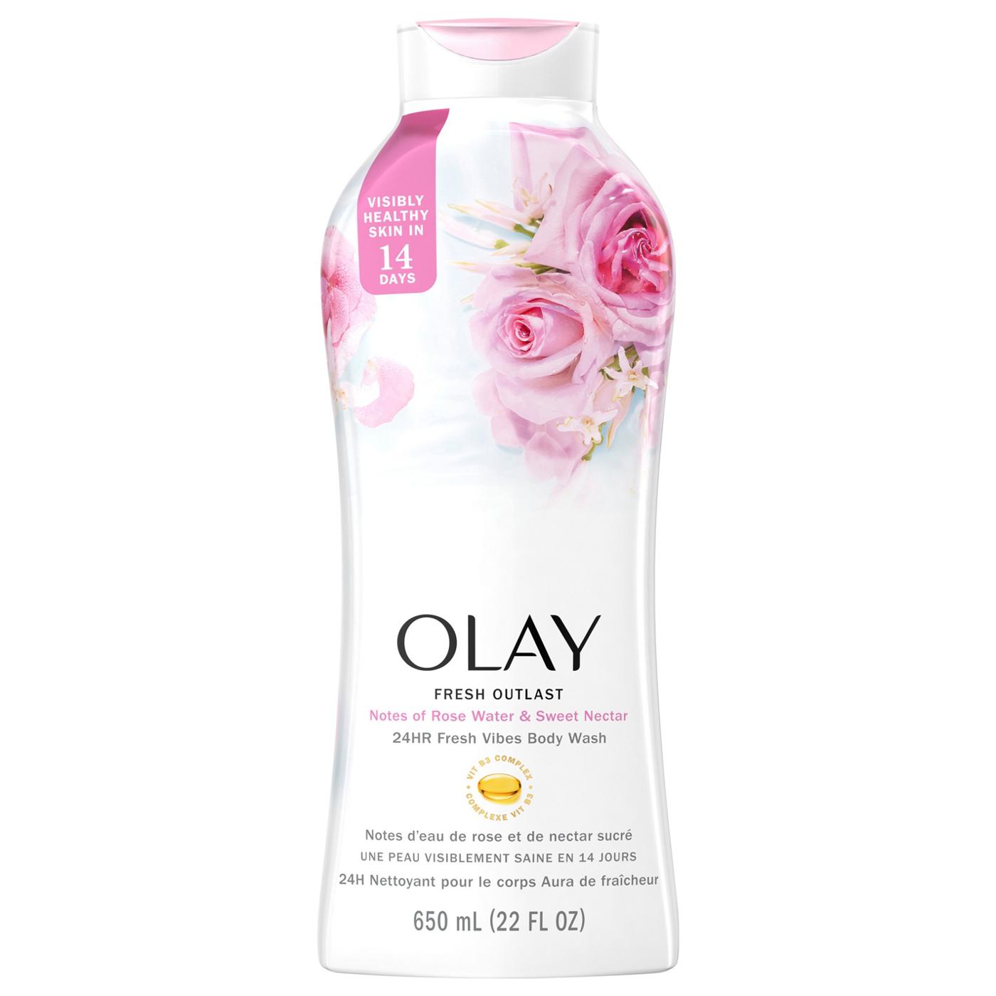 Olay Fresh Outlast Body Wash - Rose Water & Sweet Nectar; image 3 of 3