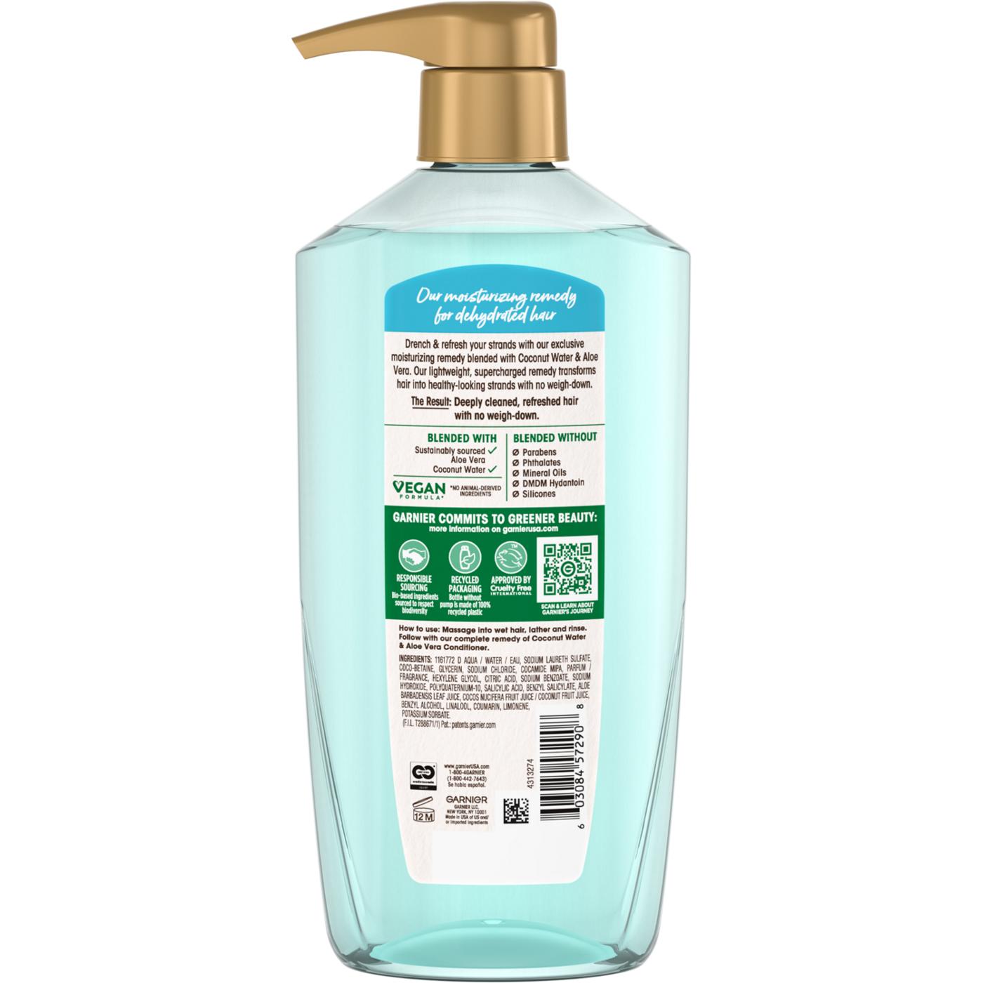 Garnier Whole Blends Refreshing Shampoo with Coconut Water & Aloe Vera Extracts; image 2 of 4