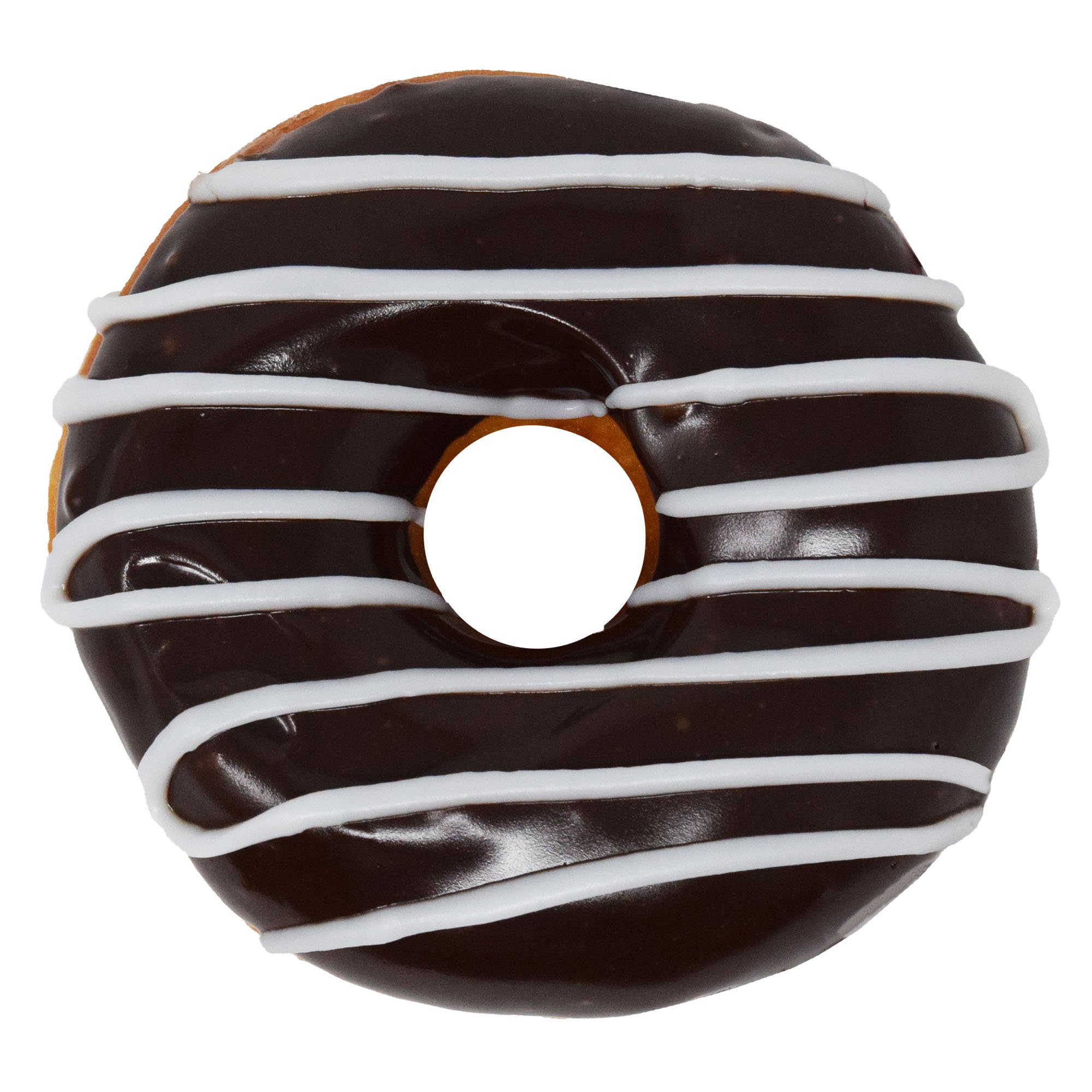 HEB Bakery ChocolateIced ZebraStriped Yeast Donut Shop Donuts at
