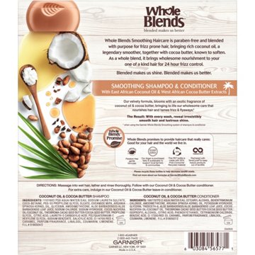 Garnier Whole Blends Smoothing Shampoo & Conditioner with Coconut Oil & Cocoa Butter