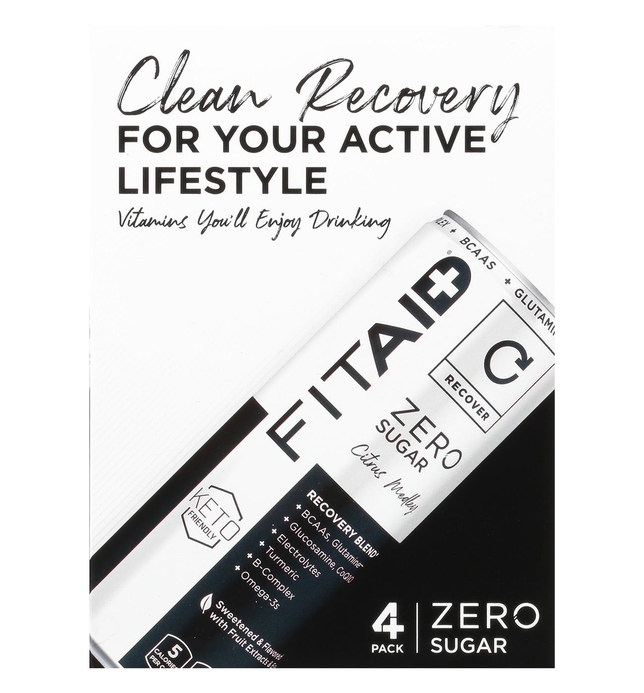 LIFEAID FITAID Zero Sugar Recovery Blend Supplement Beverage 4pk; image 1 of 2