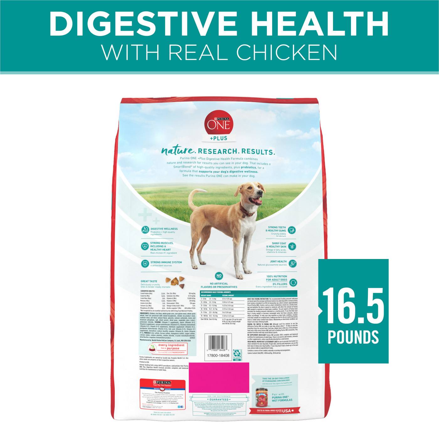 Purina ONE Plus Digestive Health Formula Dry Dog Food Natural; image 7 of 7