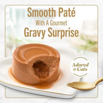 Fancy Feast Purina Savory Centers Wet Cat Food Pate Variety Pack - Chicken, Salmon, Beef, and Tuna Pate with Gravy Center