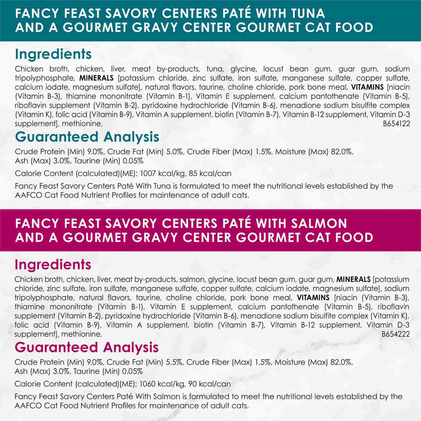 Fancy Feast Purina Fancy Feast Pate Wet Cat Food Variety Pack, Savory Centers Pate With a Gravy Center; image 2 of 6