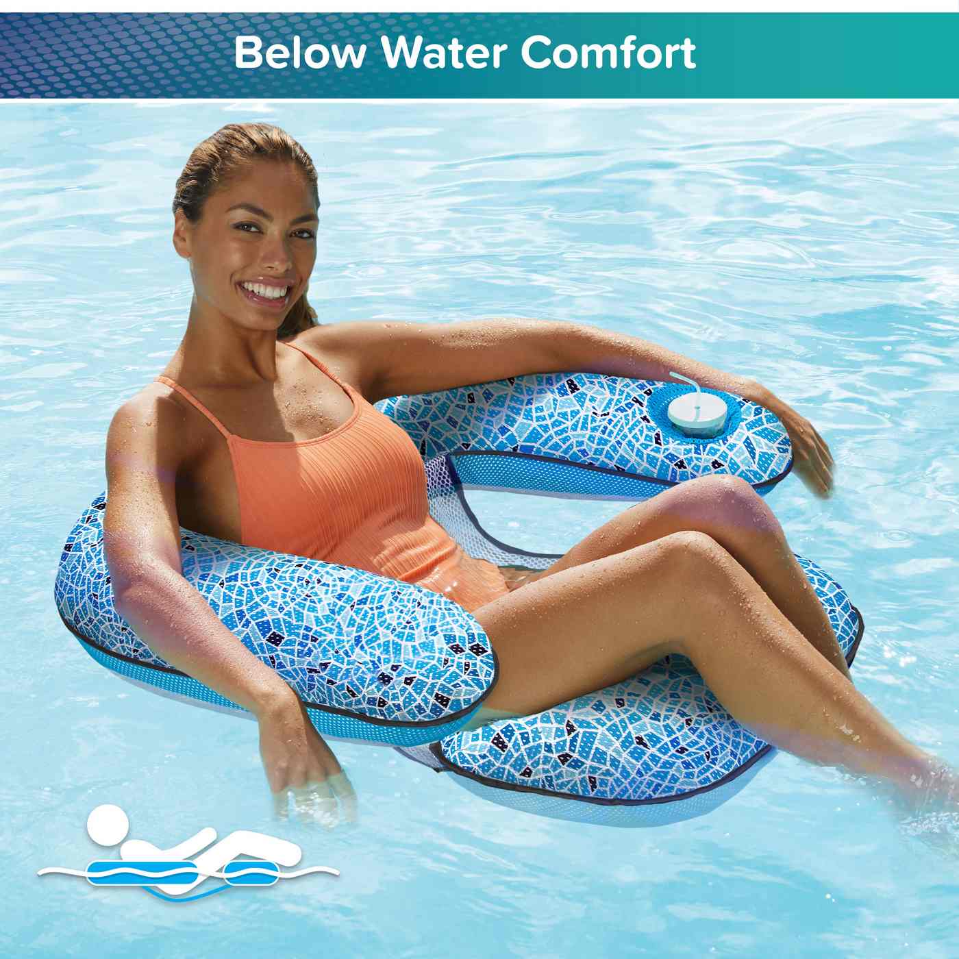 Aqua Leisure Deluxe 3-in-1 Pool Lounger Chair; image 5 of 7
