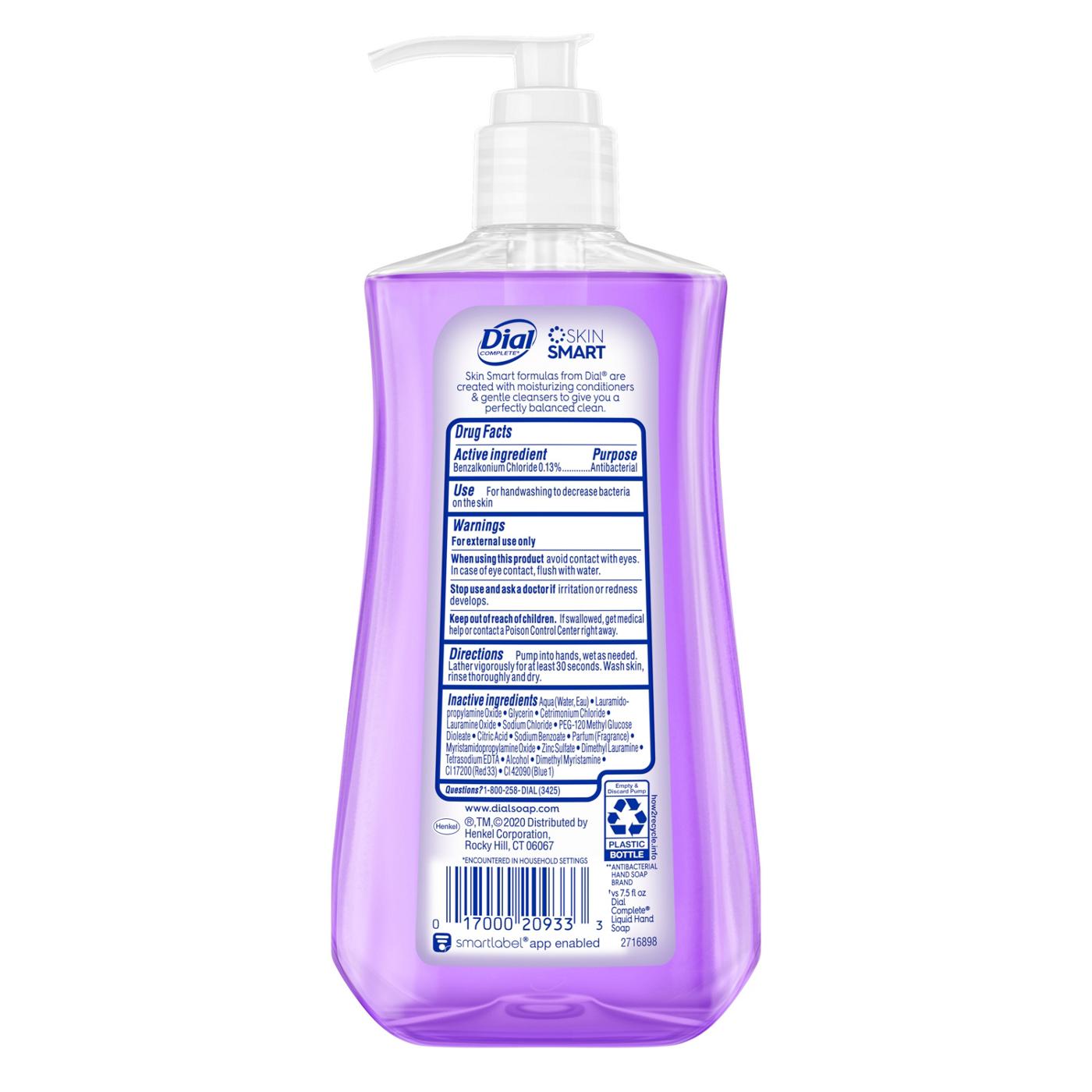 Dial Complete Antibacterial Liquid Hand Soap, Lavender & Jasmine Scent; image 4 of 4