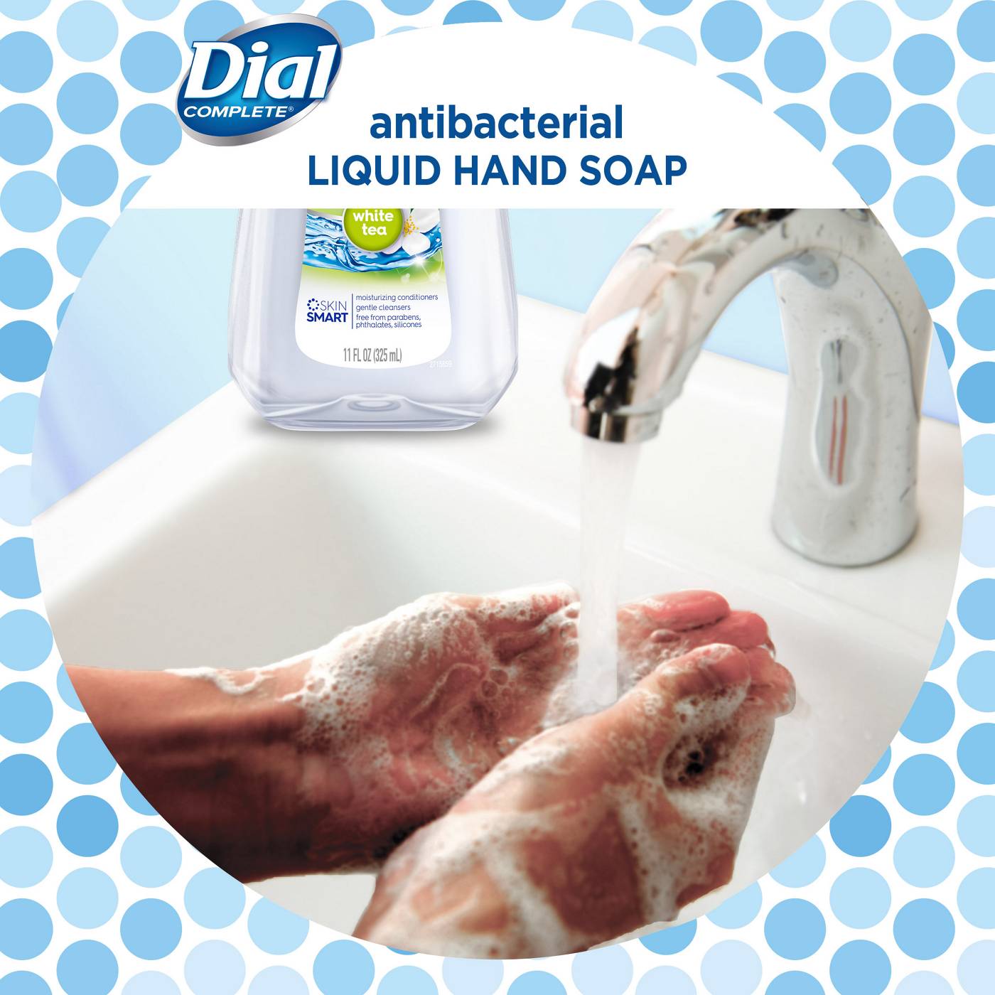 Dial Complete Antibacterial Liquid Hand Soap, White Tea; image 2 of 4