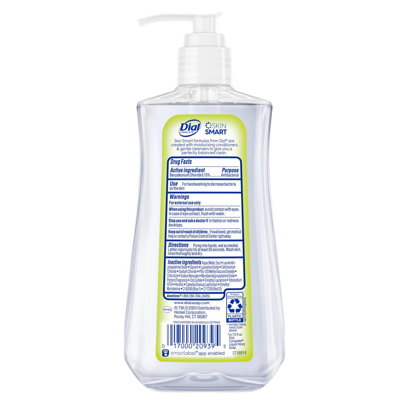 Dial Complete Antibacterial Liquid Hand Soap, White Tea; image 4 of 4