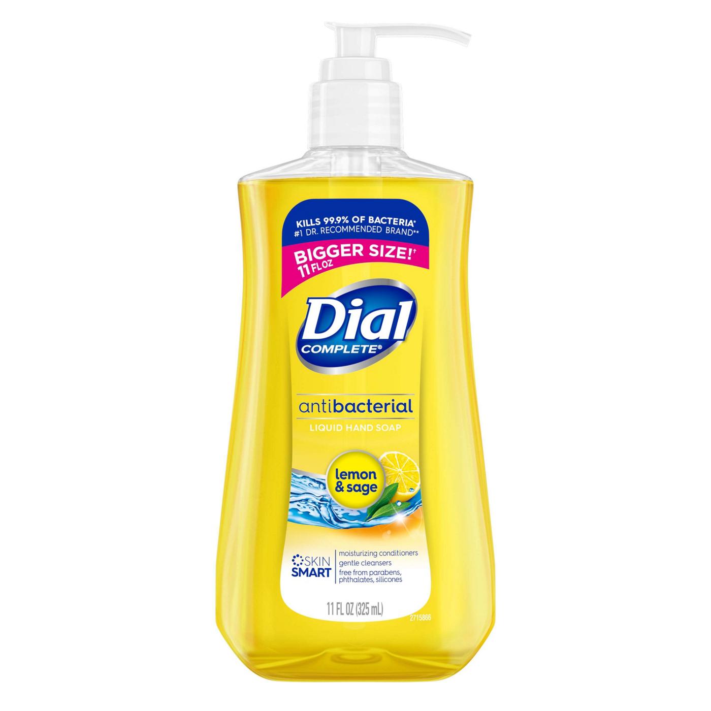 Dial Complete Antibacterial Liquid Hand Soap, Lemon & Sage; image 1 of 6