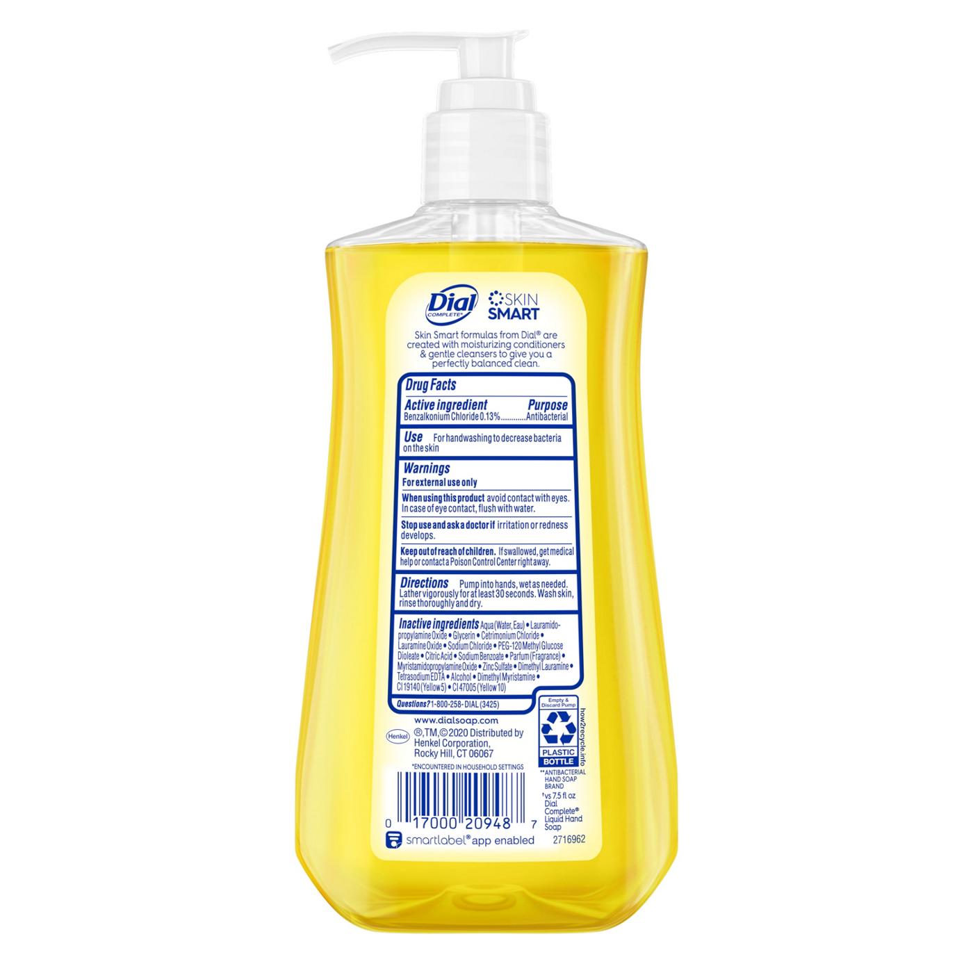 Dial Complete Antibacterial Liquid Hand Soap, Lemon & Sage; image 3 of 6