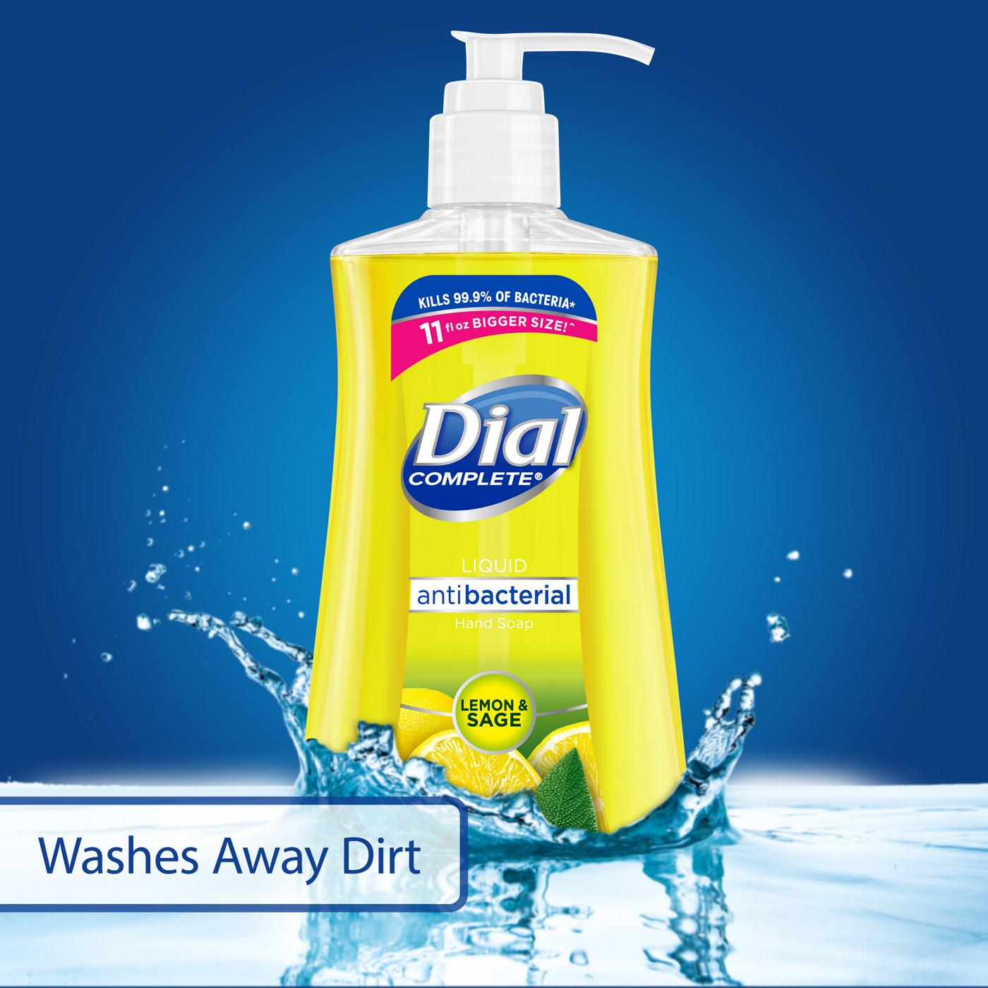 Dial Complete Antibacterial Liquid Hand Soap, Lemon & Sage; image 4 of 6