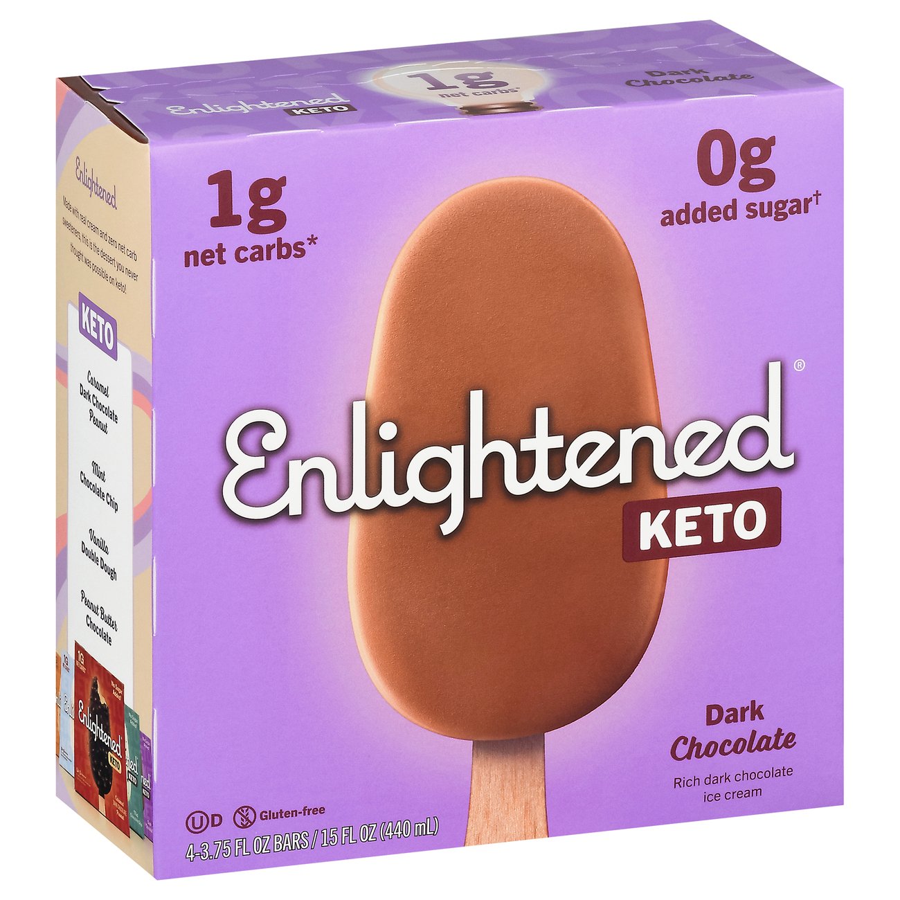 Download Enlightened Keto Collection Dark Chocolate Ice Cream Bars Shop Bars Pops At H E B