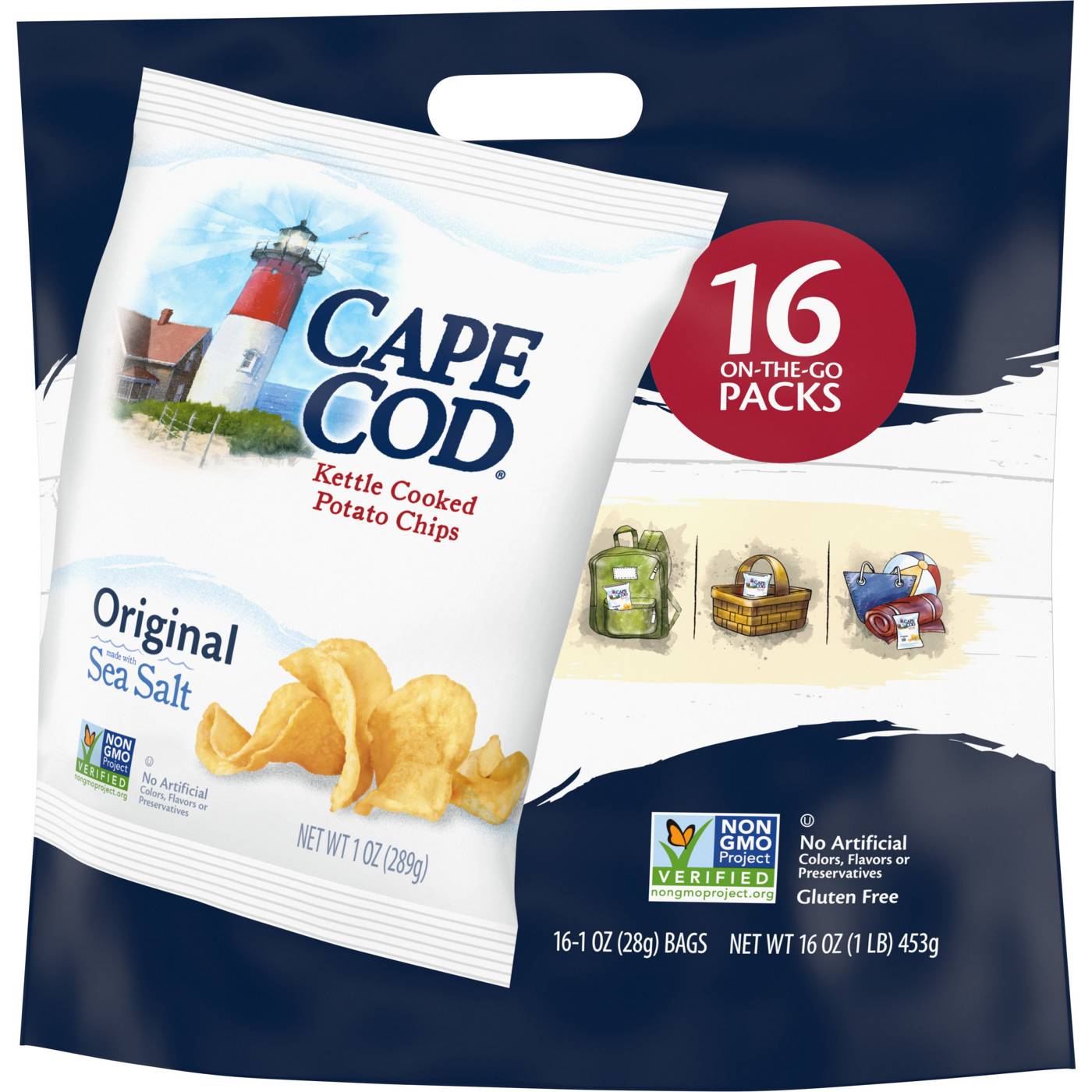 Cape Cod Original Kettle Cooked Potato Chips, Snack Bags; image 6 of 9