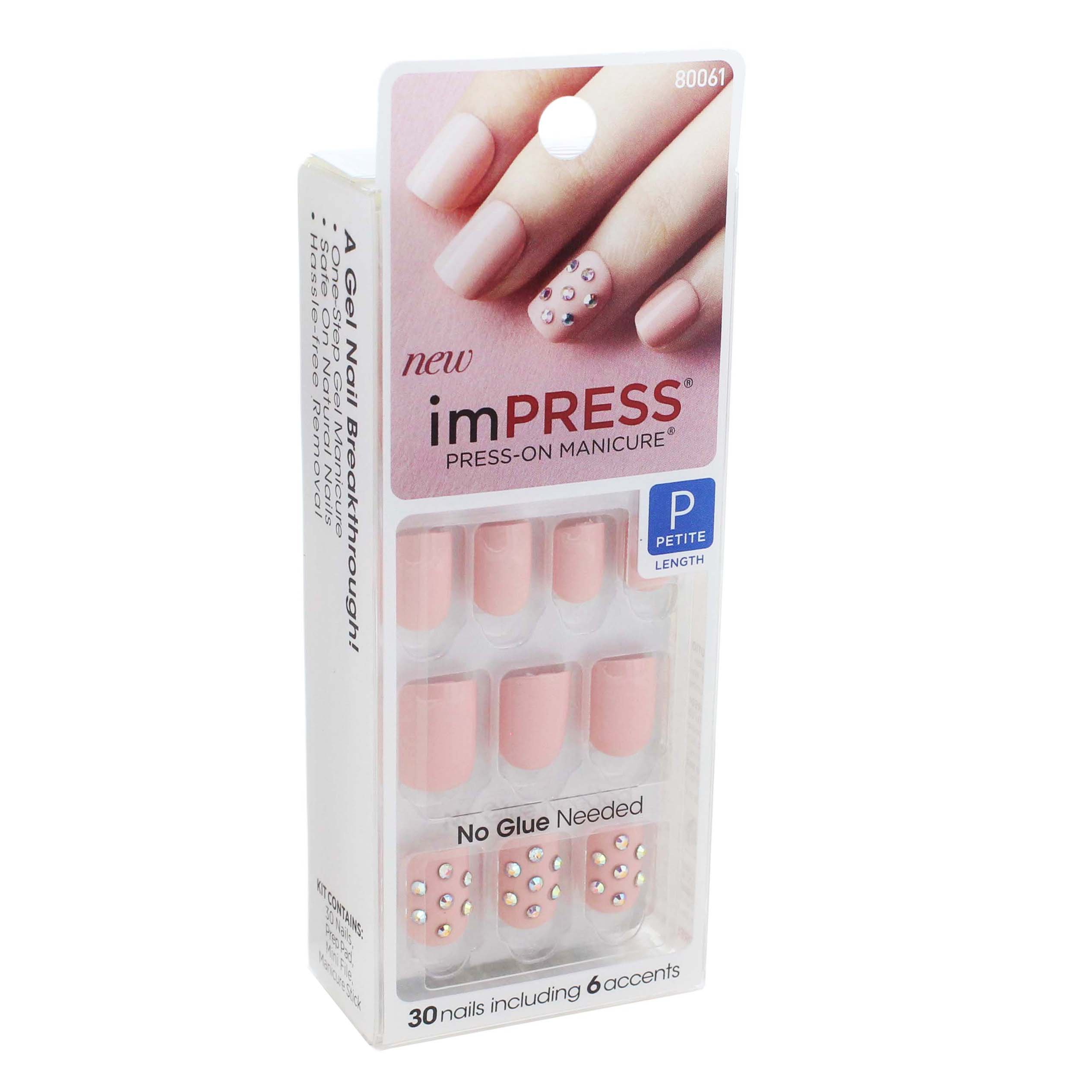Kiss Impress Press-On Manicure Petite Nails New Addiction - Shop Nails at  H-E-B
