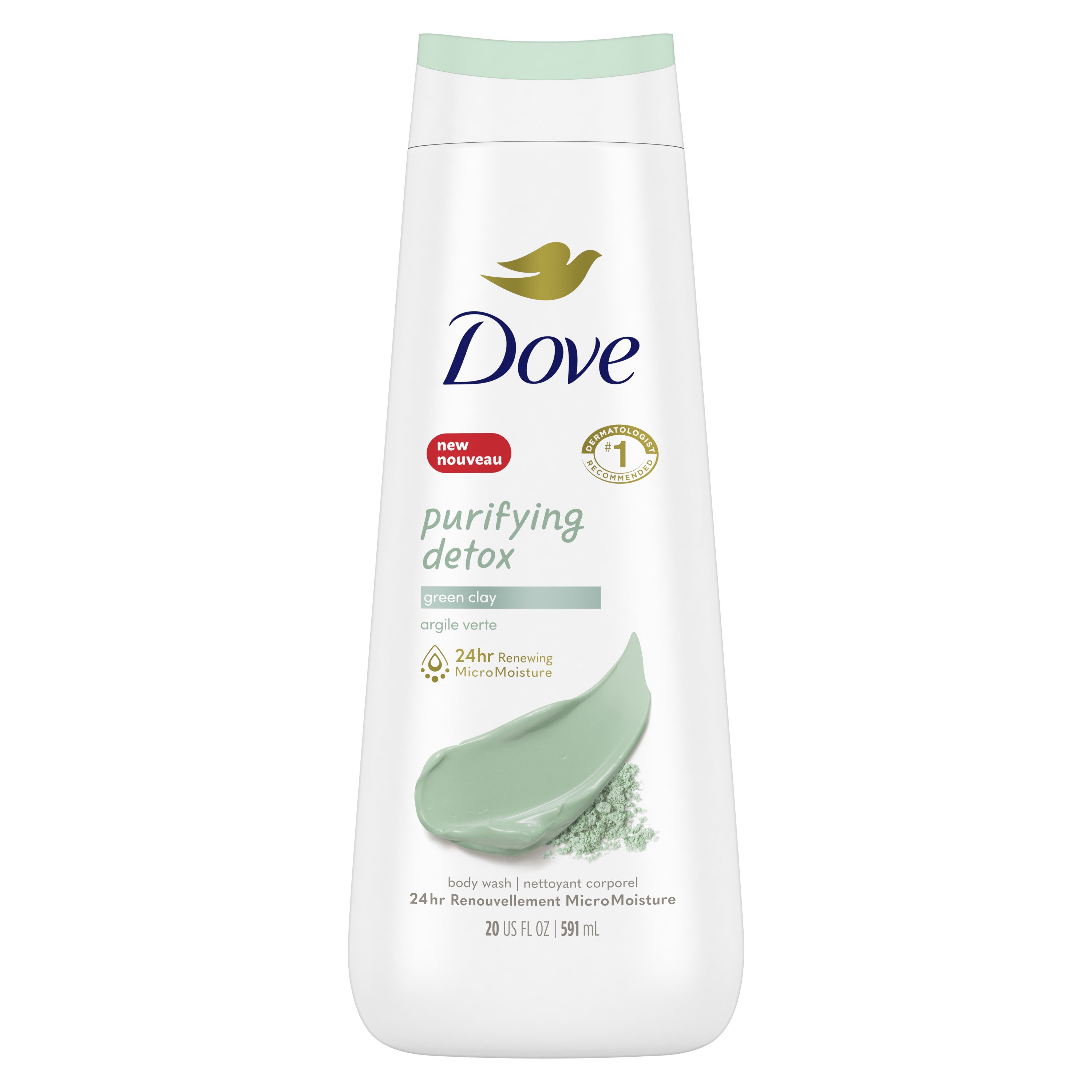 Dove Purifying Detox Green Clay Body Wash - Shop Cleansers & Soaps at H-E-B