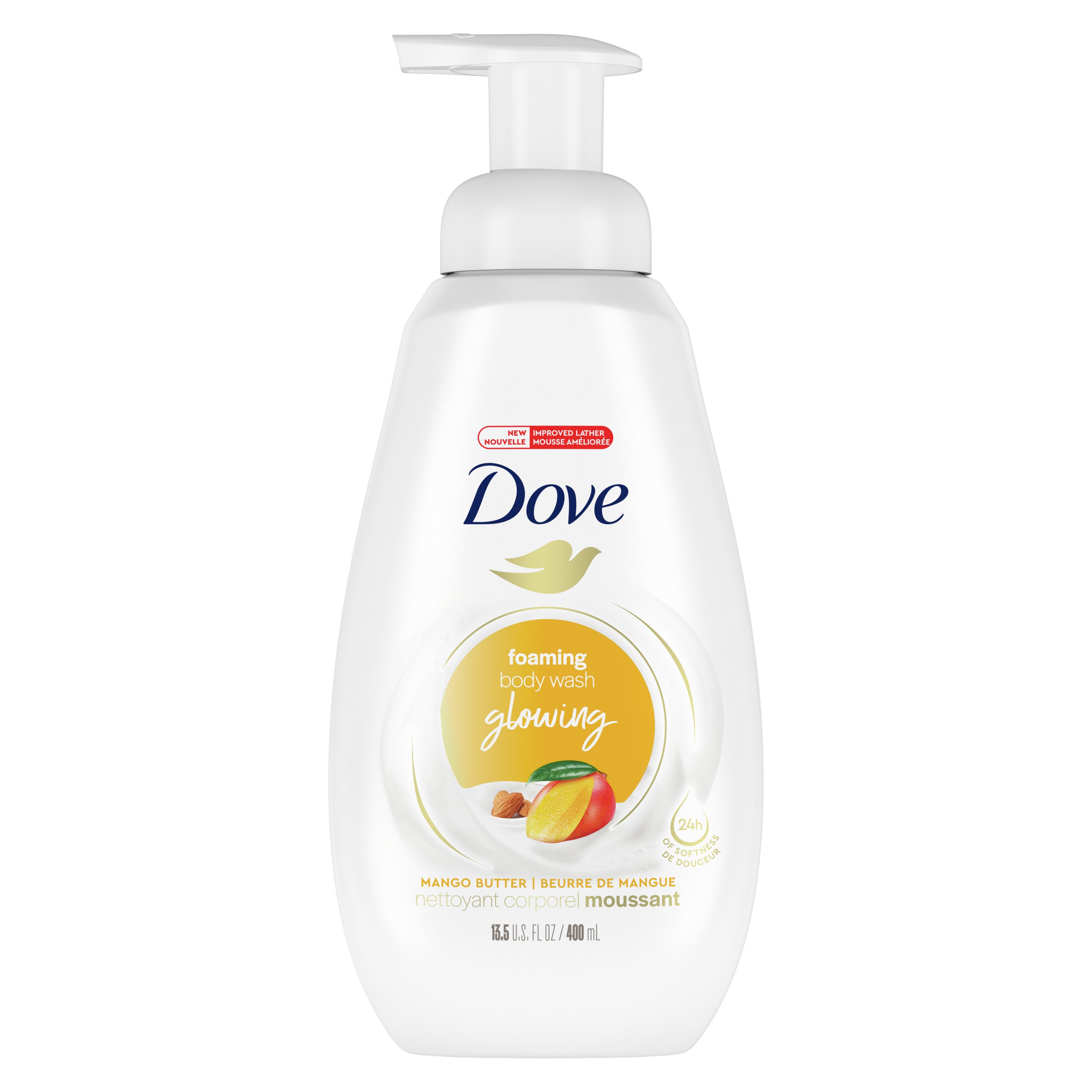 Dove Instant Foaming Body Wash Glowing Mango Butter Shop Cleansers