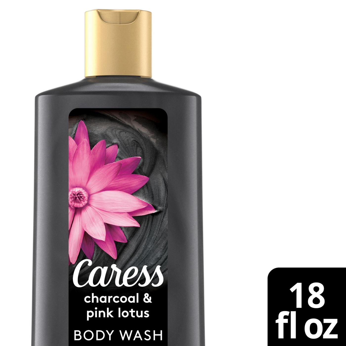 Caress Purifying Charcoal & Pink Lotus Body Wash; image 3 of 4