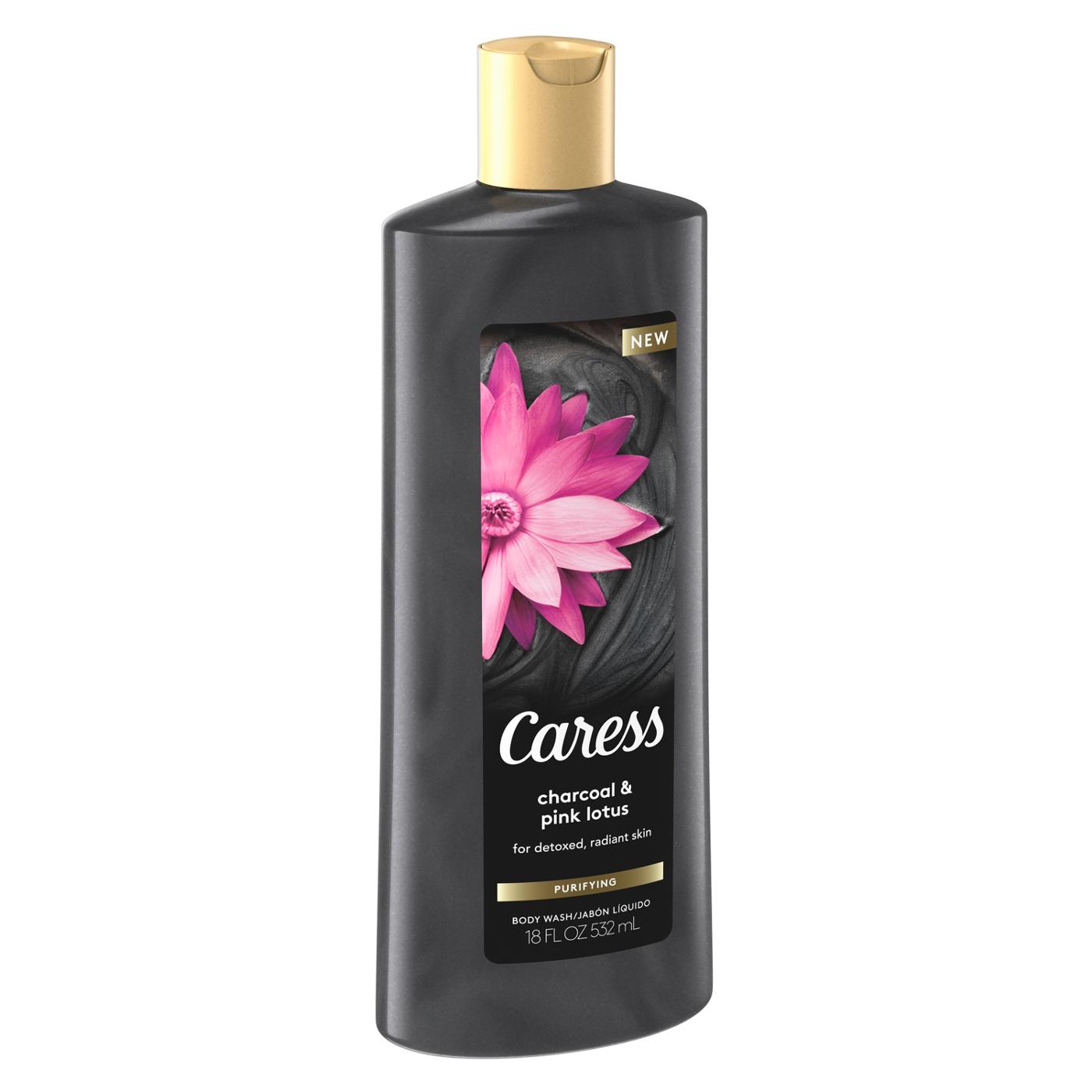 Caress Purifying Charcoal & Pink Lotus Body Wash; image 4 of 4