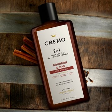 Cremo 2 in 1 Shampoo & Conditioner - Bourbon & Oak, 16 oz