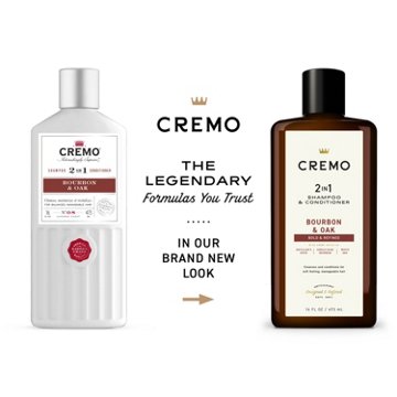 Cremo 2 in 1 Shampoo & Conditioner - Bourbon & Oak, 16 oz