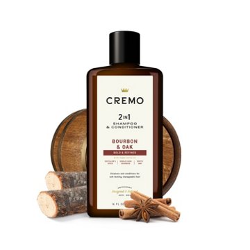 Cremo 2 in 1 Shampoo & Conditioner - Bourbon & Oak, 16 oz