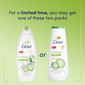 Dove Refreshing Body Wash - Cucumber & Green Tea, 11 oz