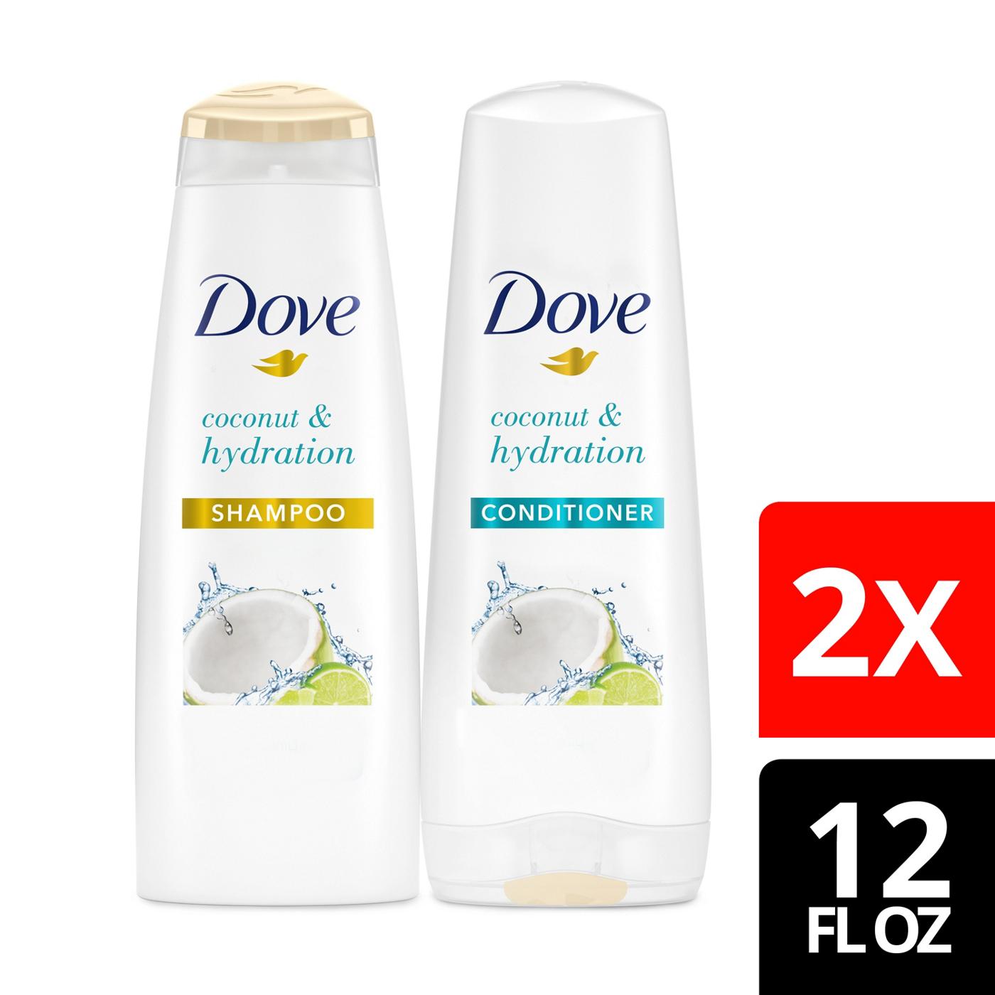 Dove Coconut & Hydration Shampoo & Conditioner, 2 Pk; image 2 of 9