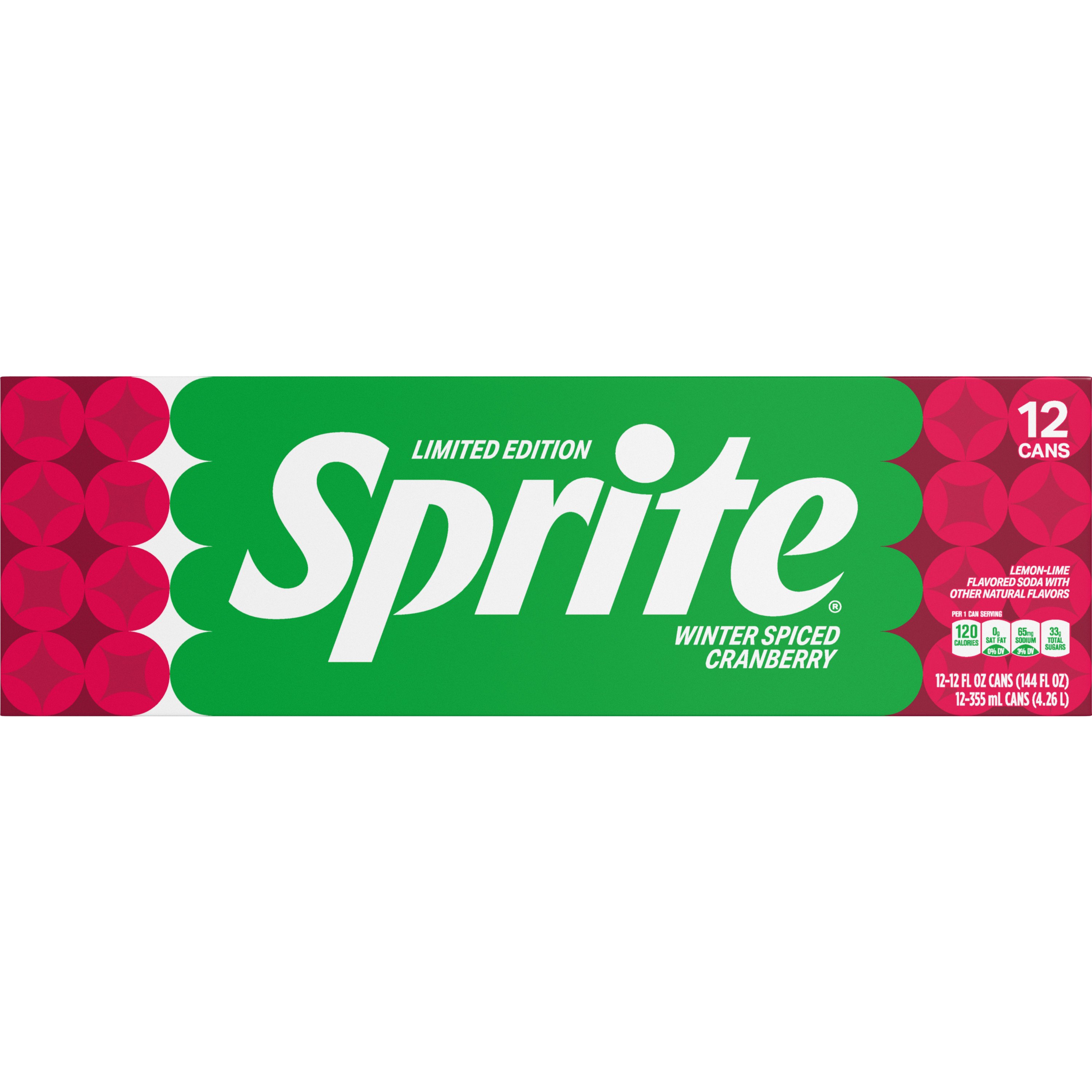 Sprite Winter Spiced Cranberry Soda 12 oz Cans Shop Soda at HEB