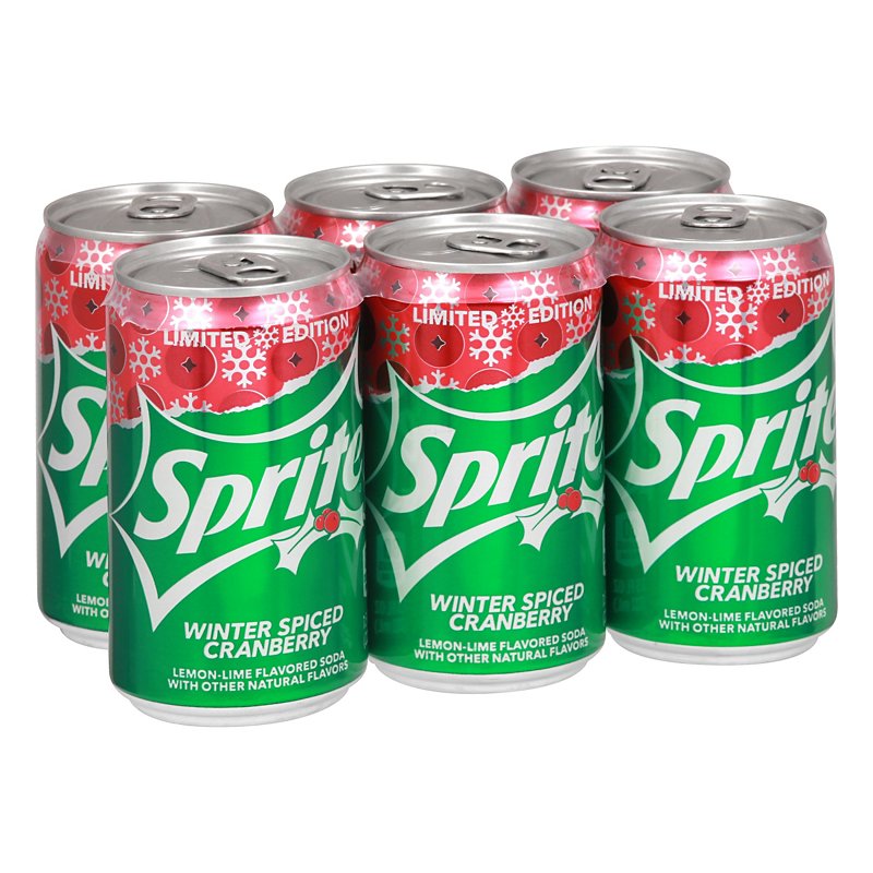 Sprite Winter Spiced Cranberry Soda 7.5 oz Cans Shop Soda at HEB
