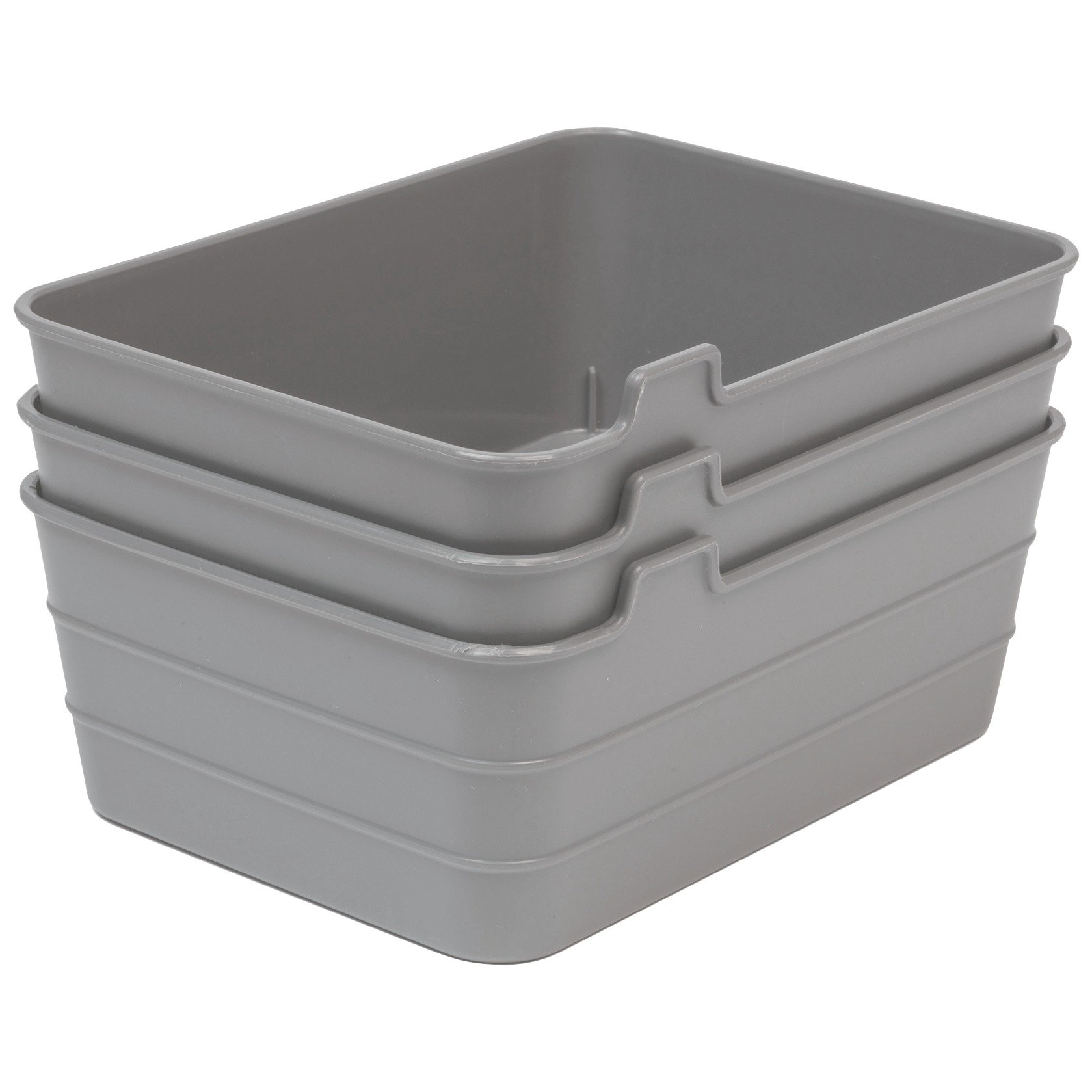 Starplast Medium Flex Mini Trays Gray Shop Storage Bins At H E B