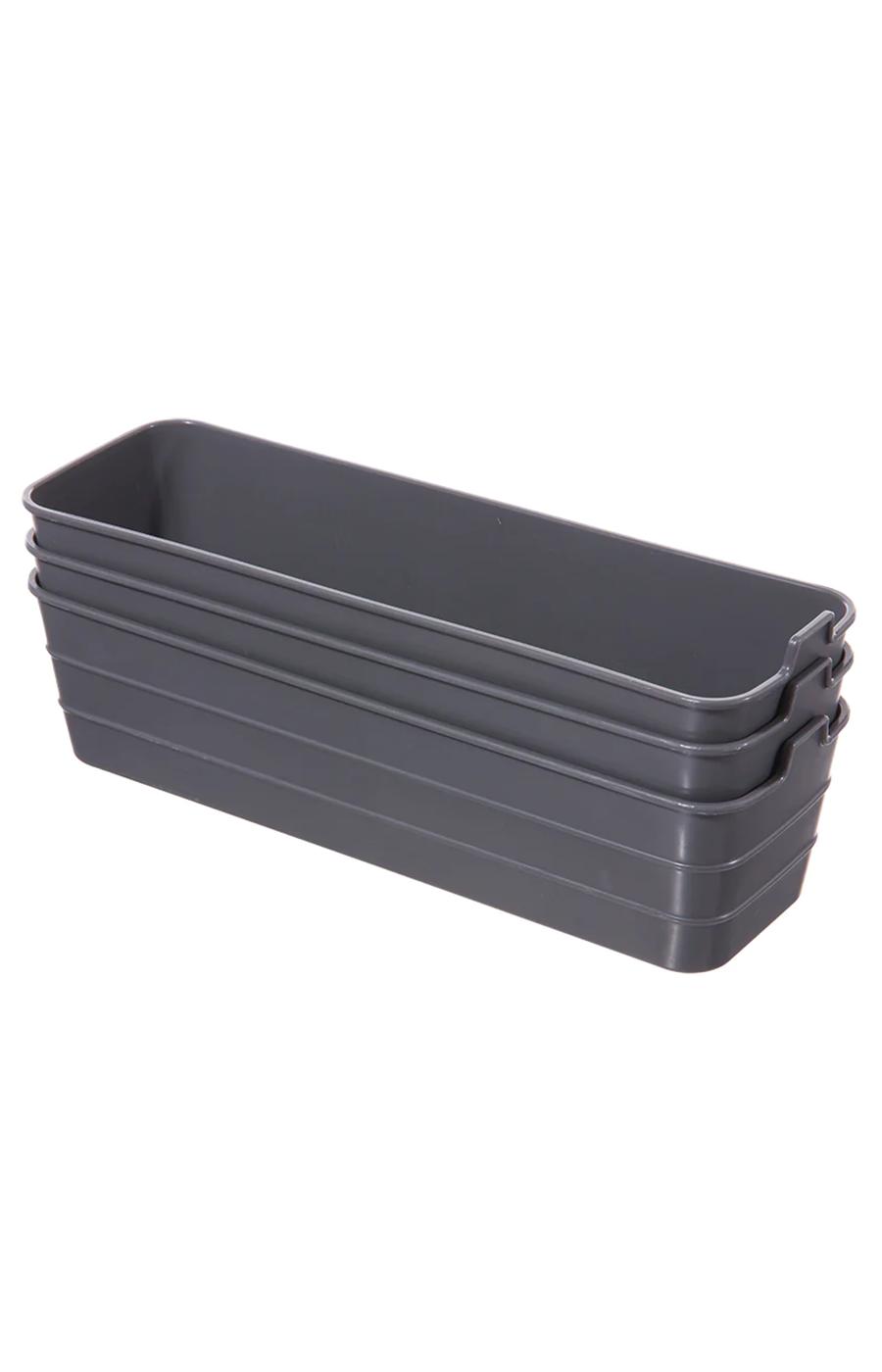 Starplast Long Flex Mini Trays - Gray; image 1 of 2