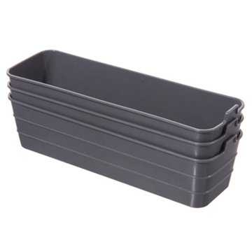 Starplast Long Flex Mini Trays - Gray, 3 pk
