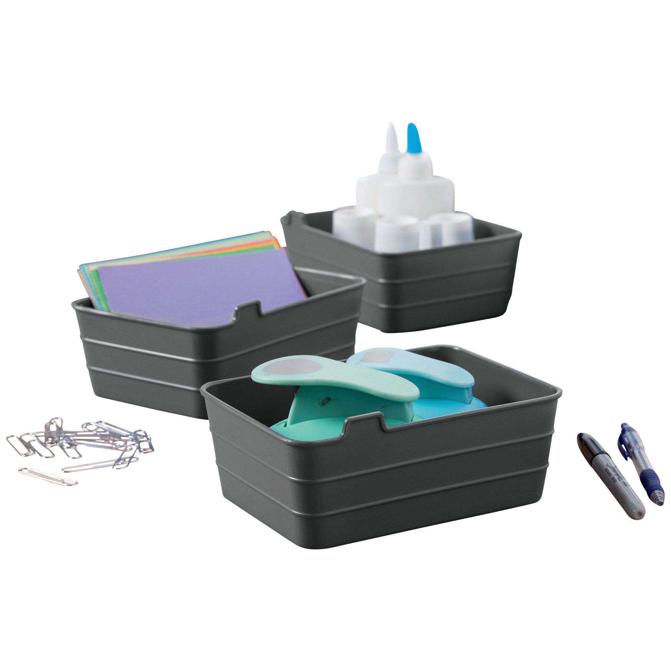 Starplast Flexi Medium Tray Gray Bin Shop Storage bins at HEB