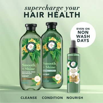 Herbal Essences Smooth + Shine Hemp Sulfate Free Shampoo, 13.5 fl oz