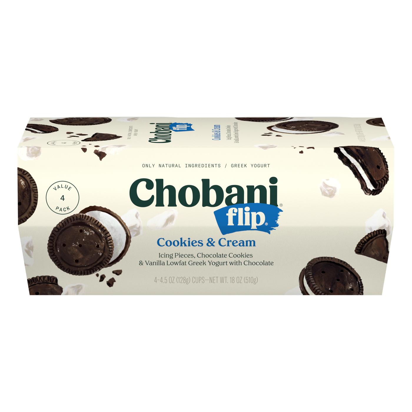 Chobani Flip Low-Fat Cookies & Cream Greek Yogurt; image 1 of 6