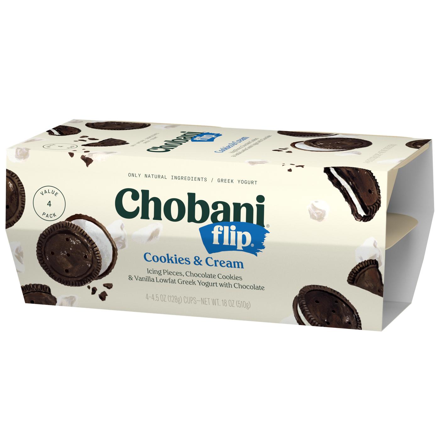 Chobani Flip Low-Fat Cookies & Cream Greek Yogurt; image 2 of 6