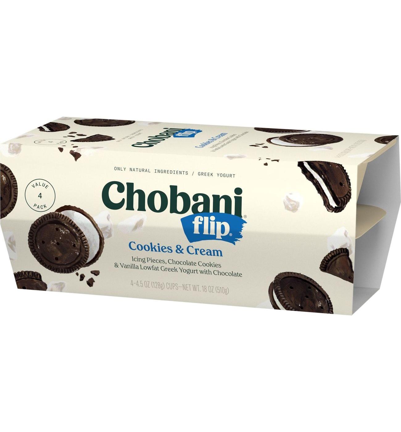 Chobani Flip Low-Fat Cookies & Cream Greek Yogurt; image 3 of 5