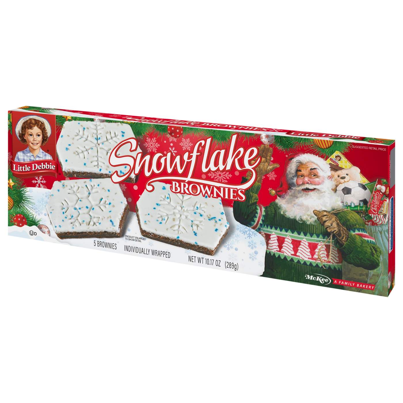 Little Debbie Christmas Snowflake Brownies; image 5 of 5