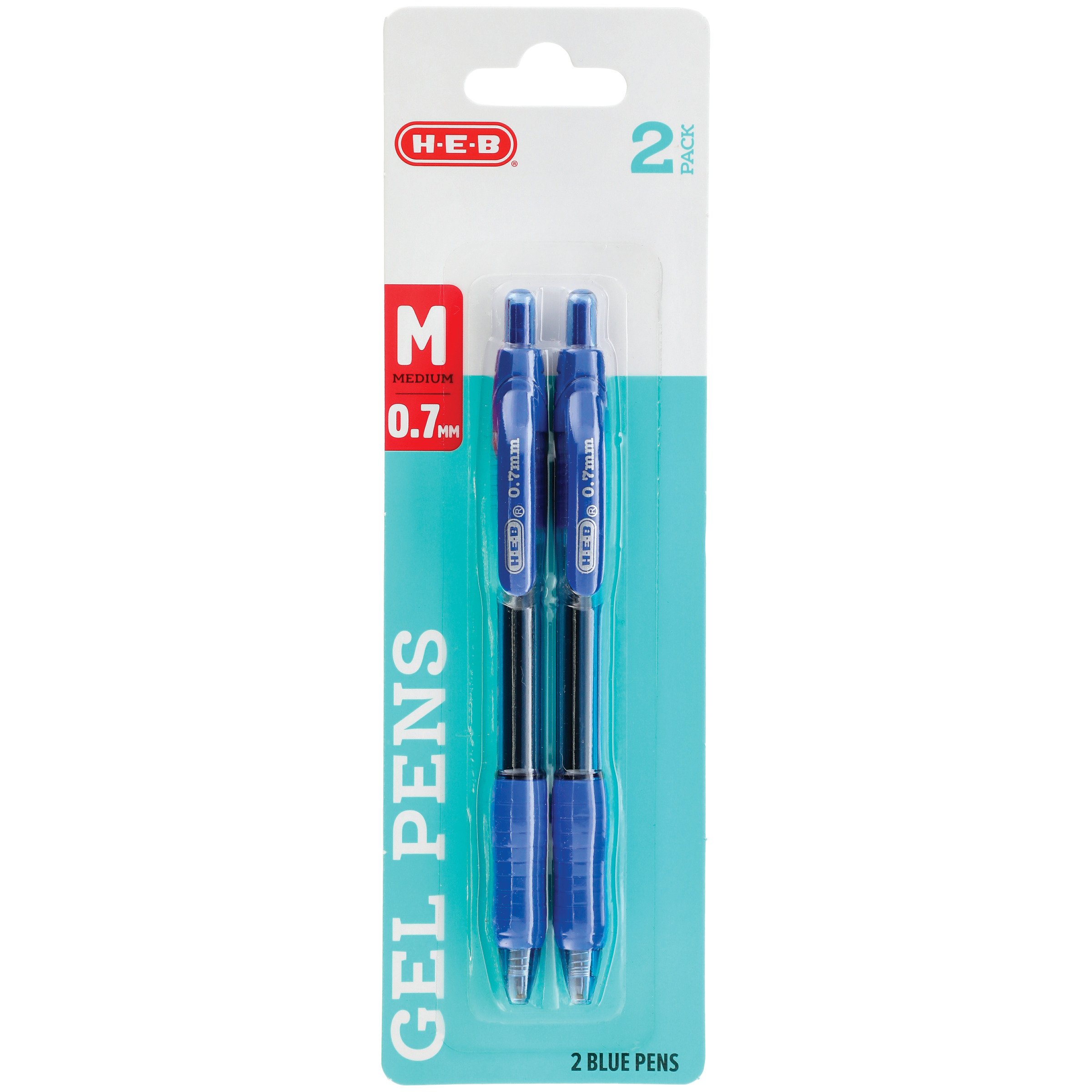 H-E-B 0.7mm Retractable Gel Pens - Blue Ink - Shop Pens at H-E-B