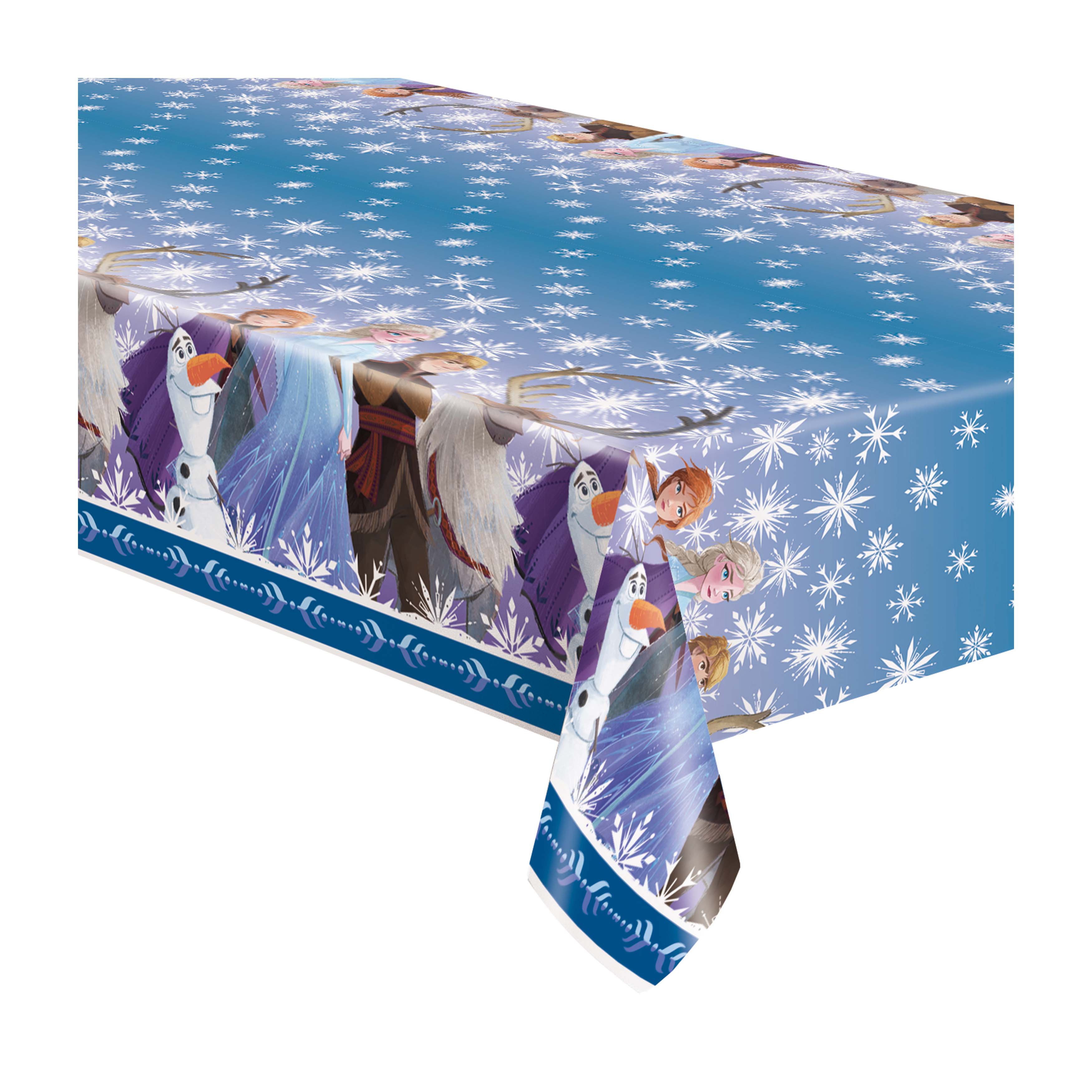 FROZEN SNOWFLAKE EX-LARGE PLASTIC TABLE COVER Birthday Party Supplies 