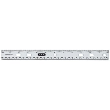 H-E-B Classic Plastic Ruler, 12"